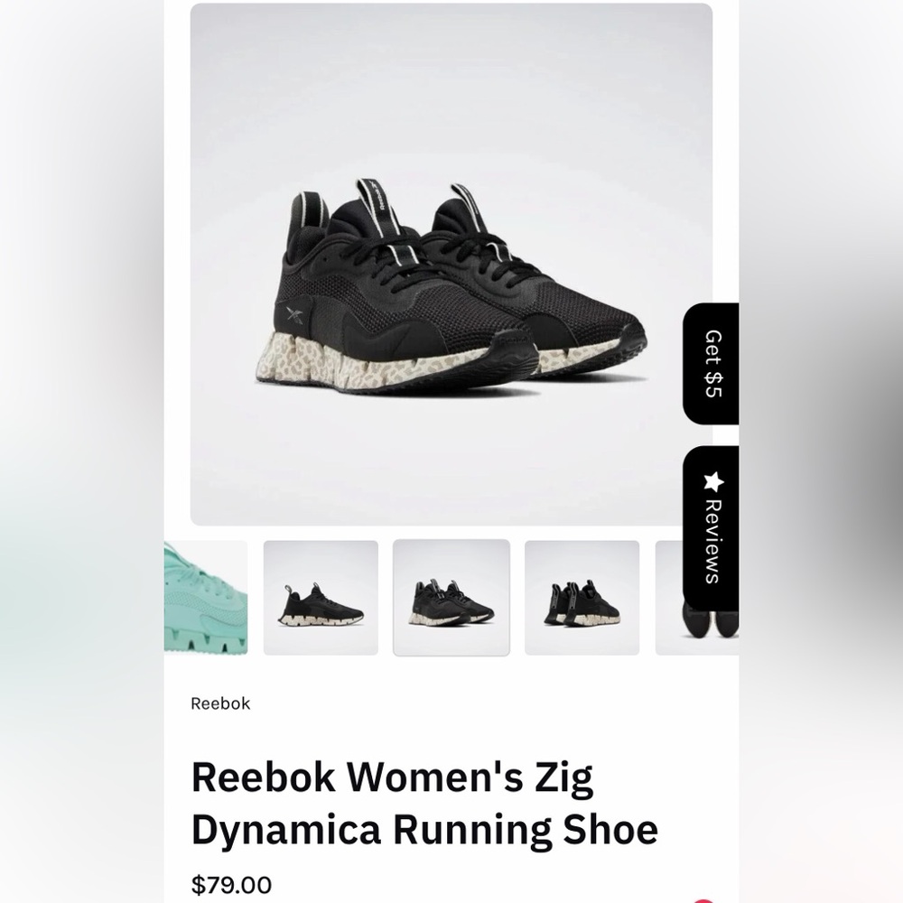 Reebok Women’s Zig Dynamica Running Shoe - Leopard Print Sole